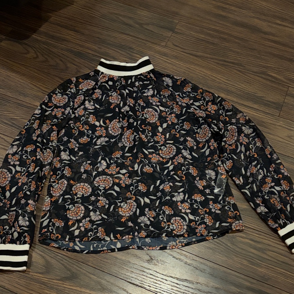 French Connection Black Floral Blouse
